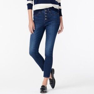 J.Crew 9" High-Rise Toothpick‎ Jean in Sandstone Wash 31 Button Fly Skinny